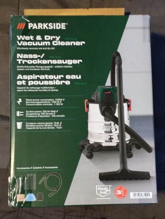 Aspirador Seco húmido Parkside 1300W novo