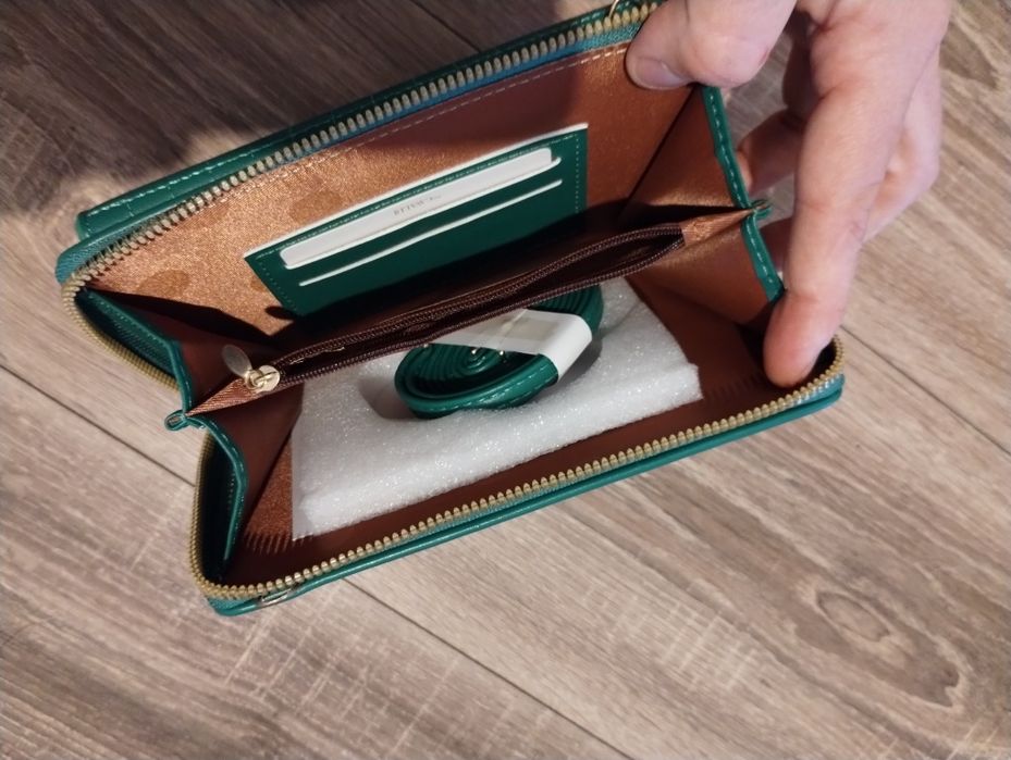 portfel damski portmonetka torebka cavaldi zielona NOWA
