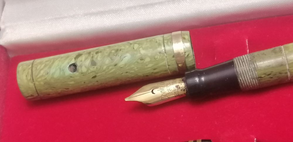 canetas aparo ouro 18k antiga konklin toledo