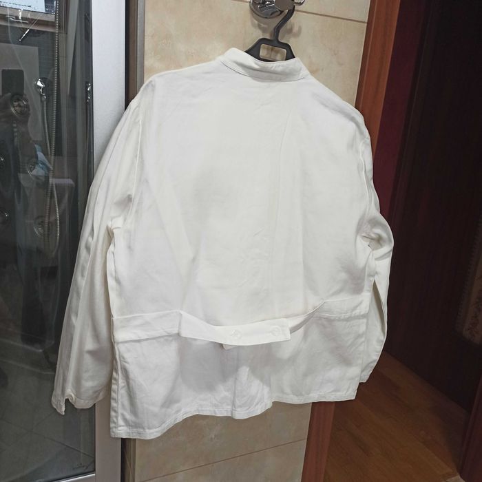 Biała odzież do pracy bluza i spodnie meska