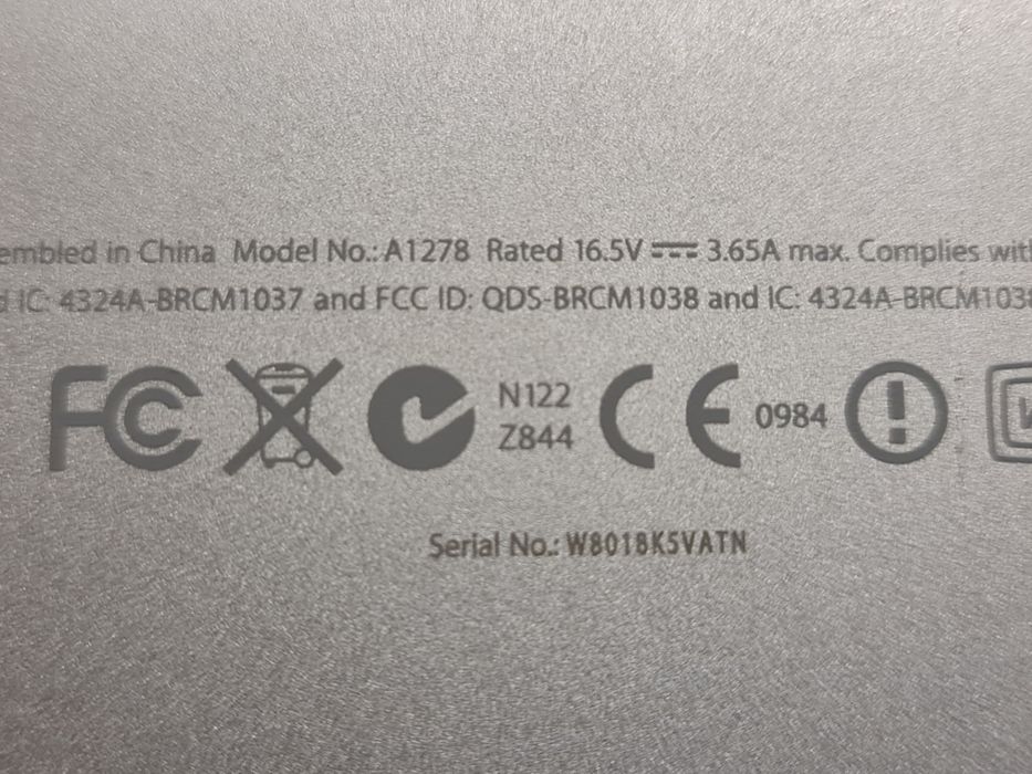 Macbook PRO A1278