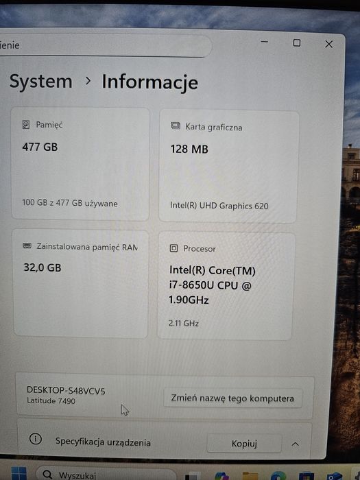 Laptop dell latitude 7490