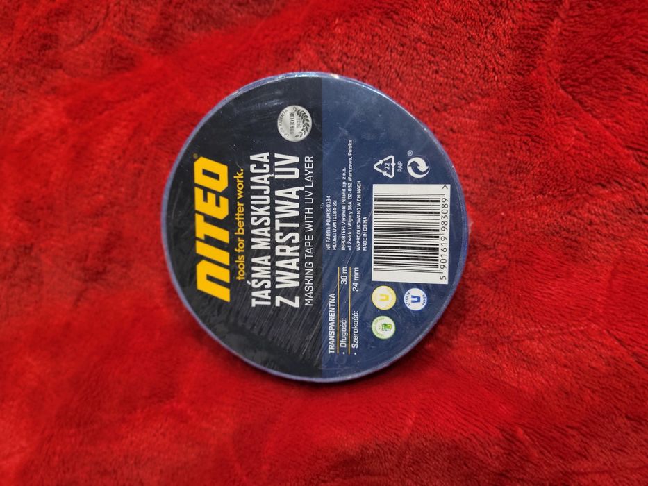 Taśma maskująca z warstwą UV 30m/24mm firma Niteo T