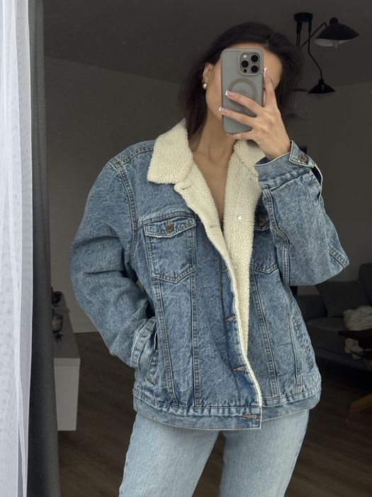 Куртка джинсова тепла під овчину colins