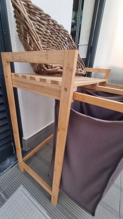 Organizador de casa de banho em bambu