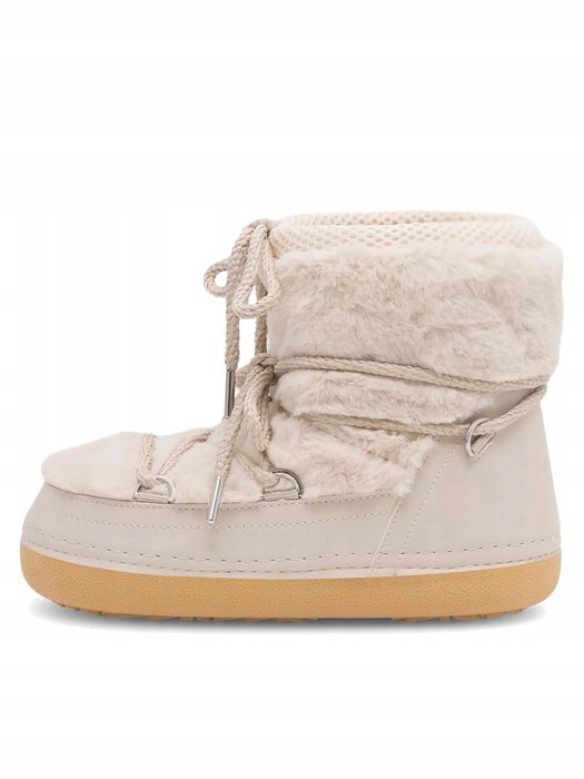 Deezee 40/41 Buty Damskie Śniegowce Seraphine N9038 Beżowe T1344