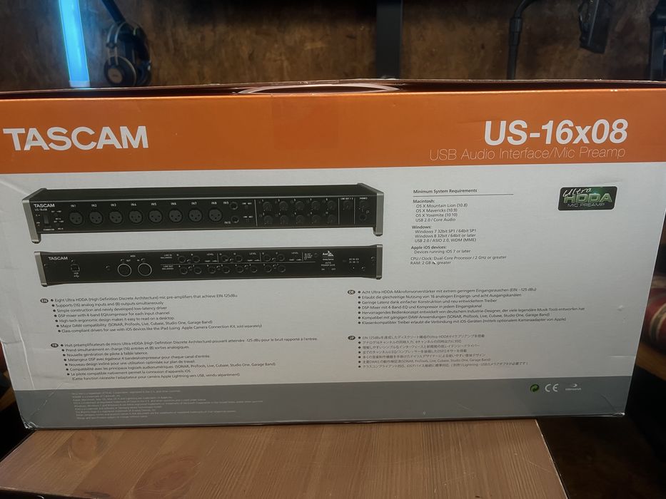 Interface de Áudio Tascam US-16x08 – Como Nova (Com Fatura e Caixa)