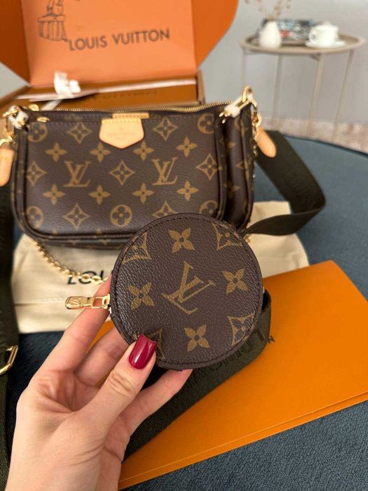 Louis Vuitton Multi Pochette Brown Green