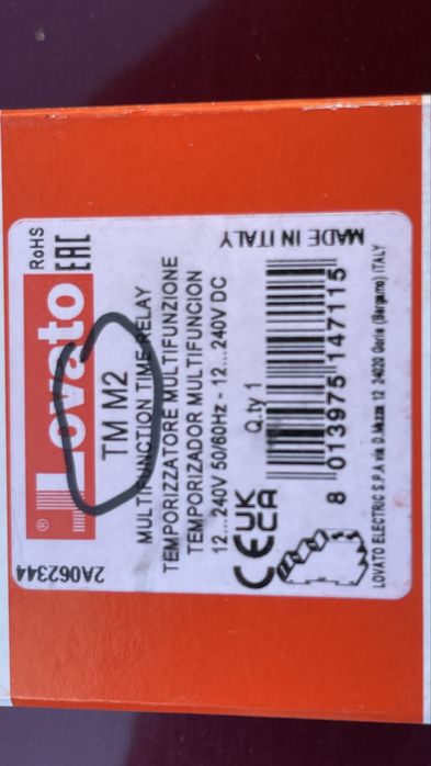 Реле времени LOVATO TM M1,M2 новые