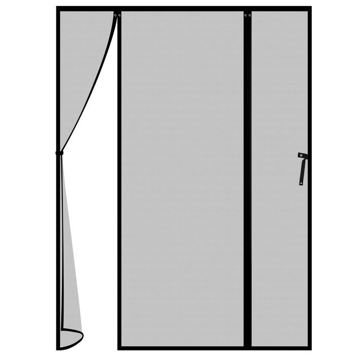 Moskitiera na drzwi balkon taras montaż bez wiercenia 152x205 cm