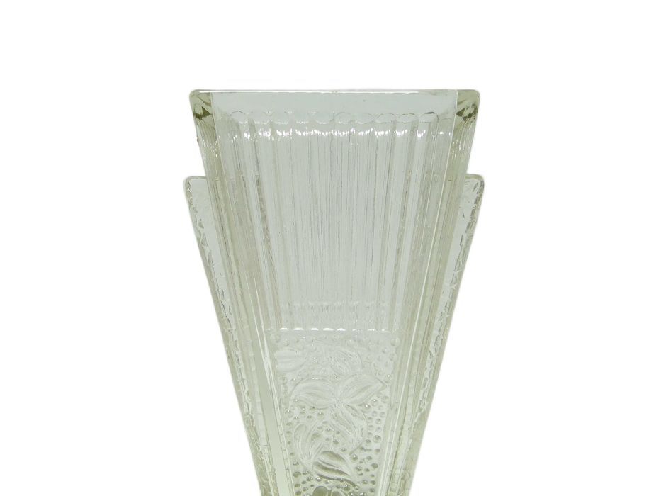 AFD Serwetnik Art Deco, szkło transparentne, Polska, lata 50.