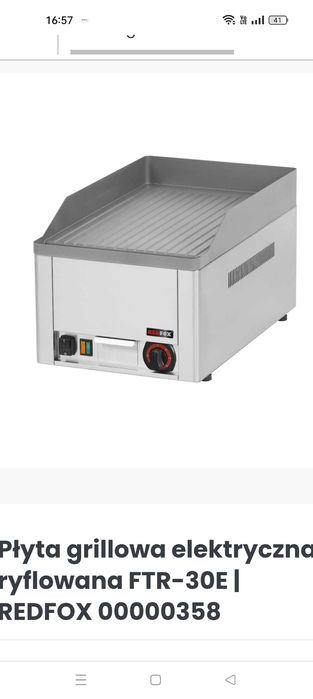 Płyta grillowa elektryczna grill Red Fox FTR 30E