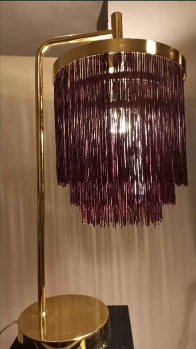 Lampka nocna lampa stołowa z frędzlami oryginalna stylowa