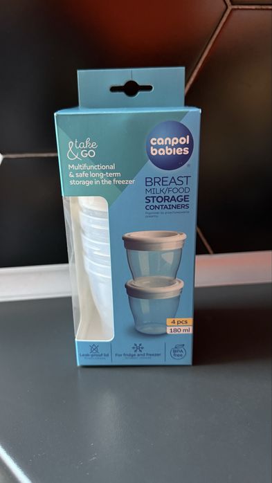 Pojemniki na mleko Canpol Babies wielokrotnego użytku
