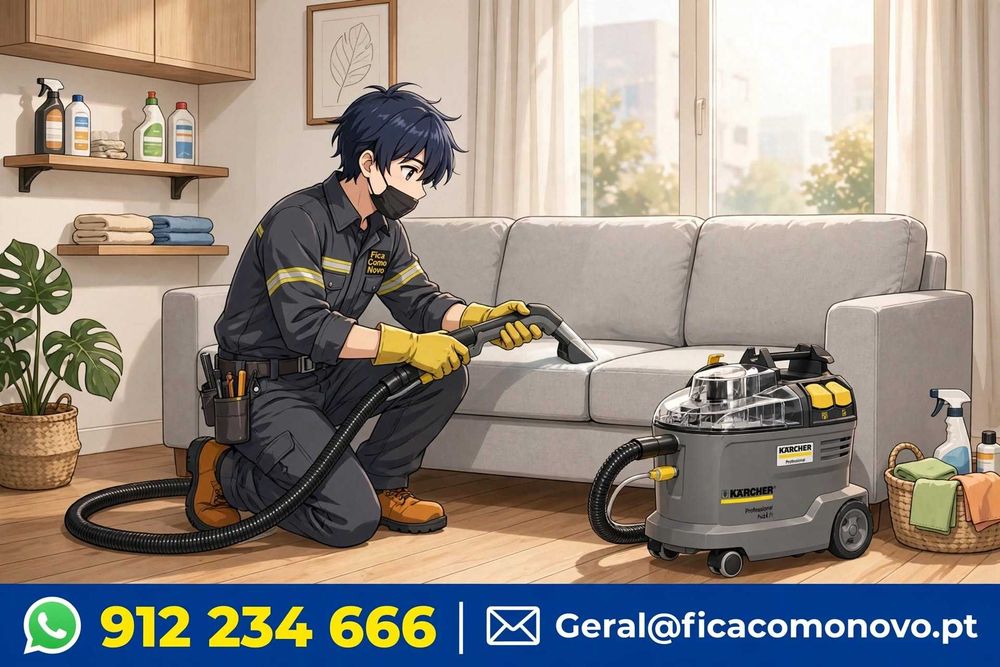 Limpeza automóvel, sofás, carpetes e colchões.