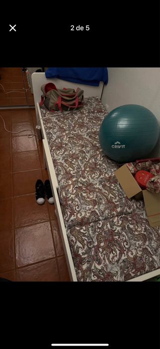 Cama extensivel + colchão + estrado