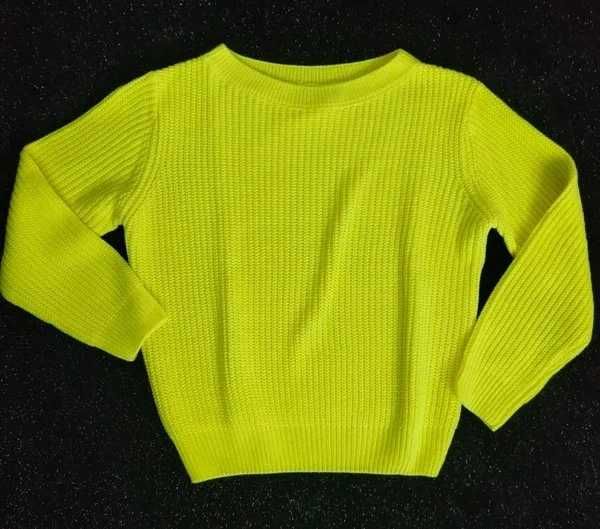 Limonkowy sweter rozm. XS/34