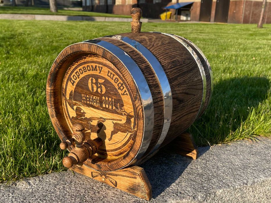 Дубова бочка для вина віскі коньяку самогону. Подарунок чоловіку, куму