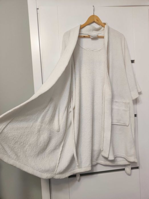 Szlafrok podomka narzutka ciepły Essence L XL XXL dla mamy polarowy