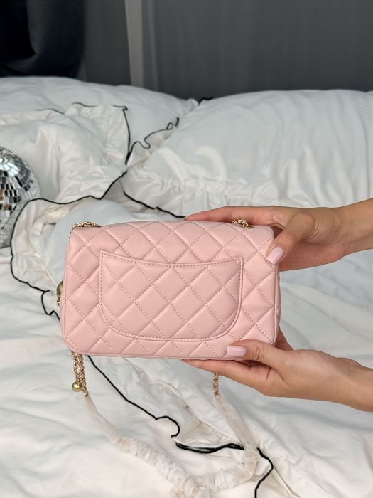 Сумка Chanel Mini 20 Classic Flap Bag in Pink with Gold