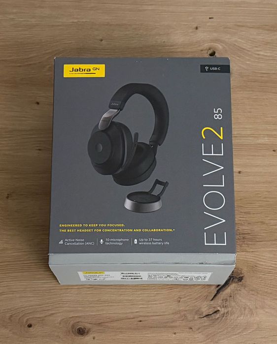 Jabra Evolve2 85 | Black | Podstawka ładująca | Usb-c