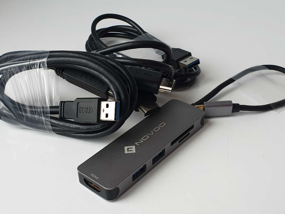 USB C to USB HDMI Micro SD HAB Windows, macOS, iPadOS,  Android