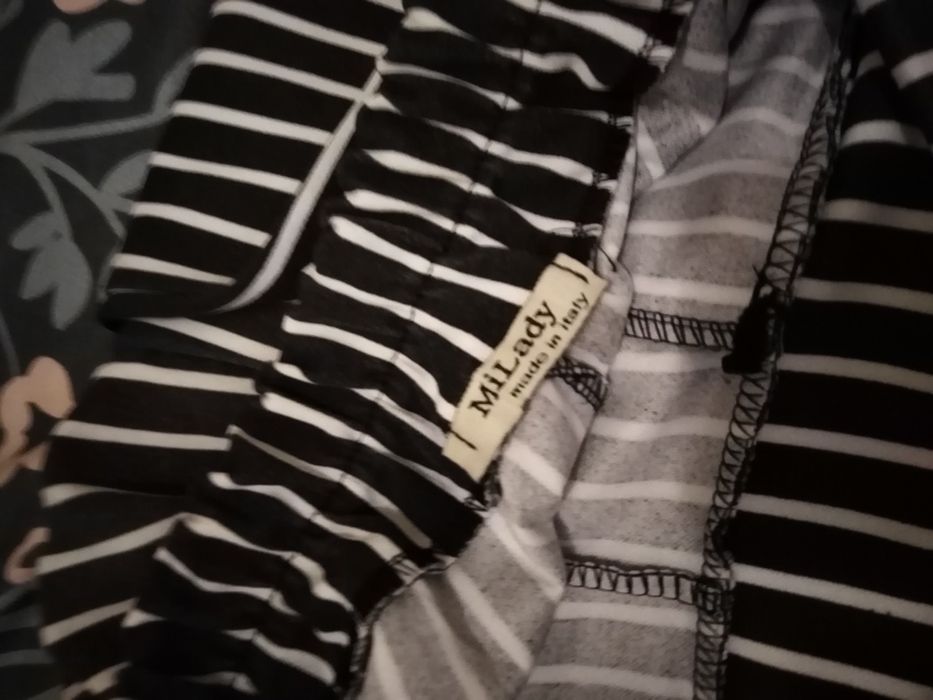 Spodnie elastyczne 7/8 paseczki