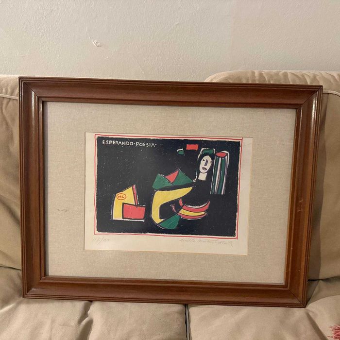 Serigrafia Martins Correia emoldurada