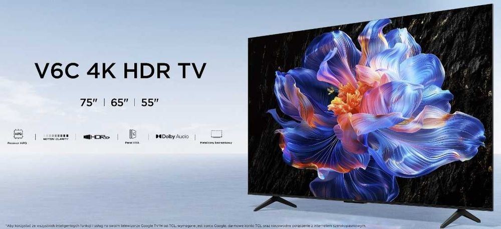 Telewizor TCL 55V6B LED 4K Smart - Google TV HDMI 2.1 DVB-T2