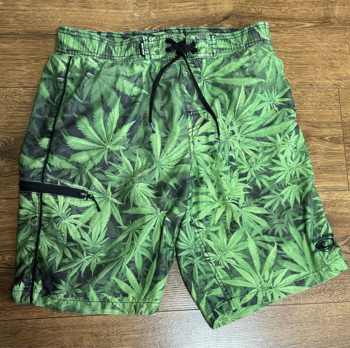 Пляжні плавальні шорти MUCH MORE з принтом гербарій