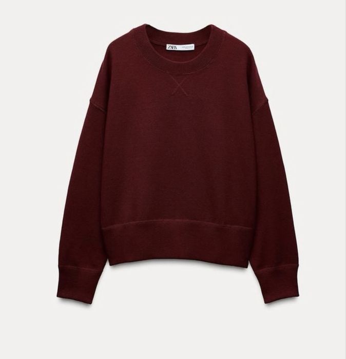 Светр джемпер світшот бордовый zara