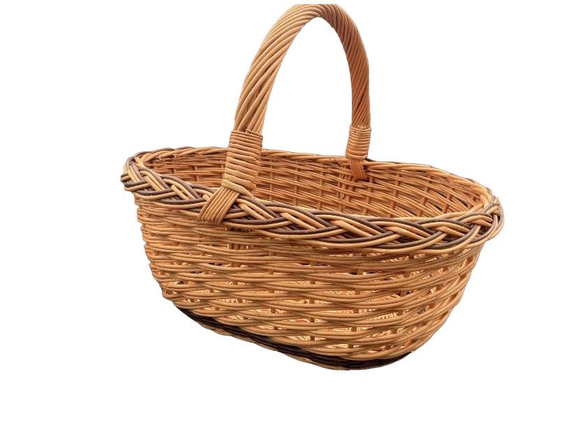 Stylowy Kosz WIKLINOWY Na Grzyby Zakupy Piknik Prezent