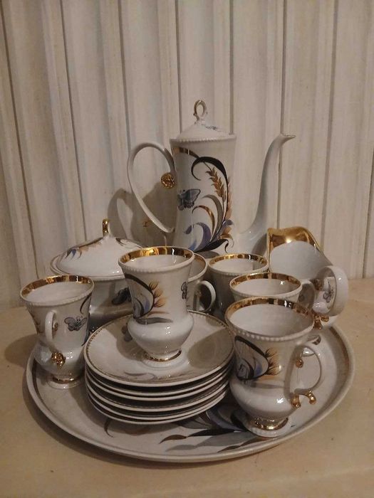 Кавовий сервіз "Метелик",завод Коростень на 6 персон