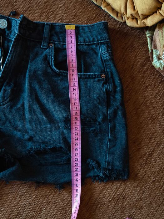 Черные джинсовые шорты м primark