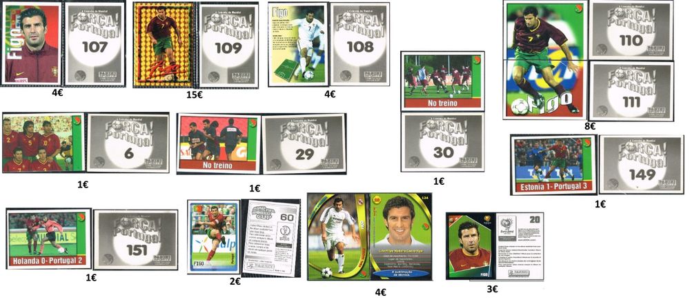 Cromos e cards Luis Figo panini topps Merlin