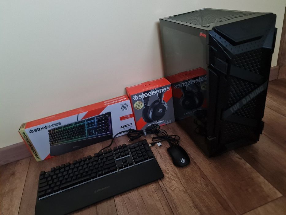Gamingowy komputer Asus TUF + SteelSeries. Jak NOWY. Windows 11 Pro