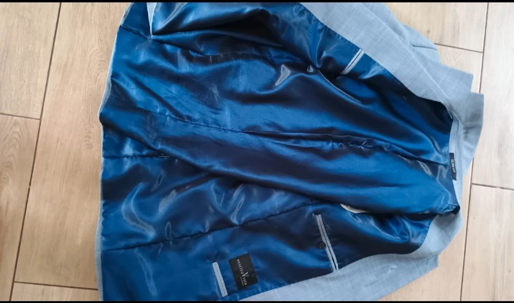 Marynarka męska w kratkę stylowa elegancka i lekka