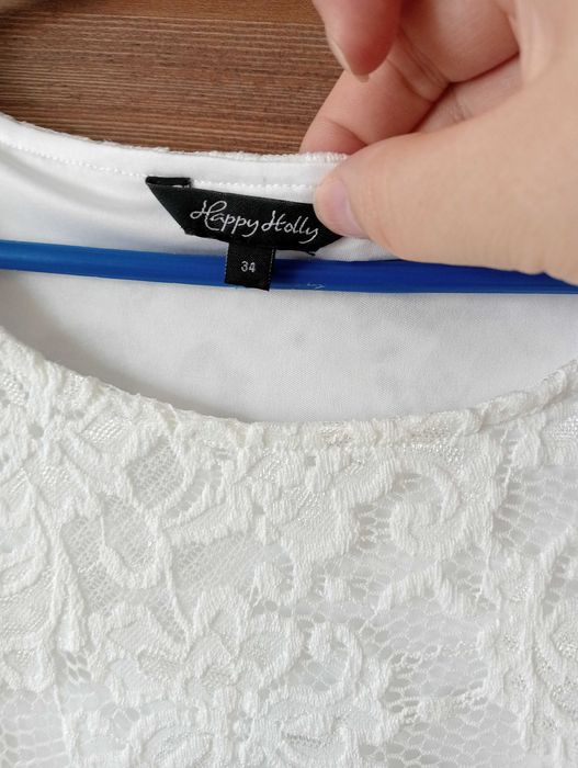 Sukienka koronkowa ecru 34