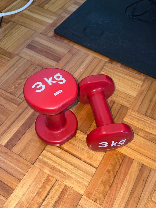 Conjunto de Halteres com Suporte – Excelente Estado