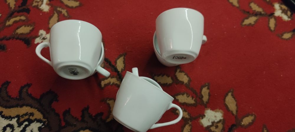 Białe filiżanki espresso 6 sztuk Retsch Arzberg sygnowane 150ml
