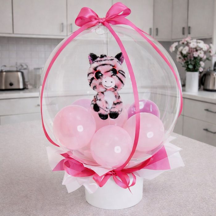 Подарок, игрушка в шаре, цветы в шаре, вязаные игрушки