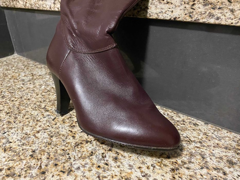 kozaki ,skóra naturalna,brąz,rozm.38