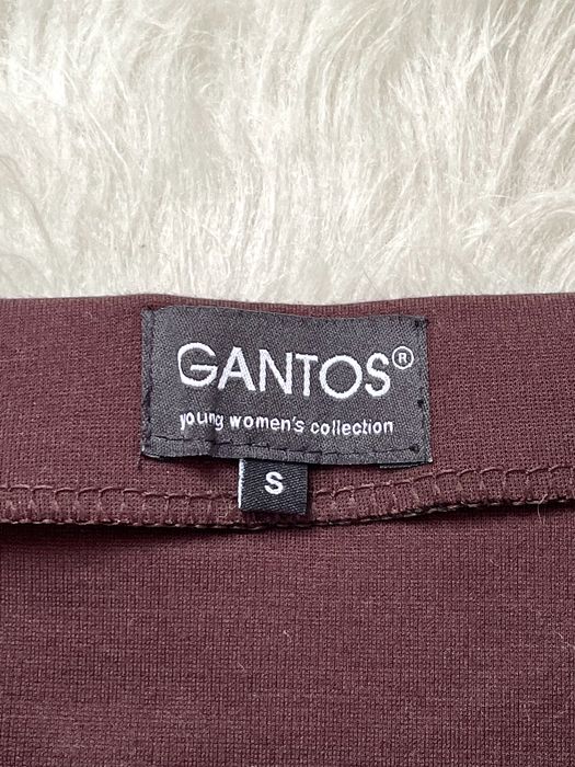 Brązowa spódnica gantos S vintage bawełna midi