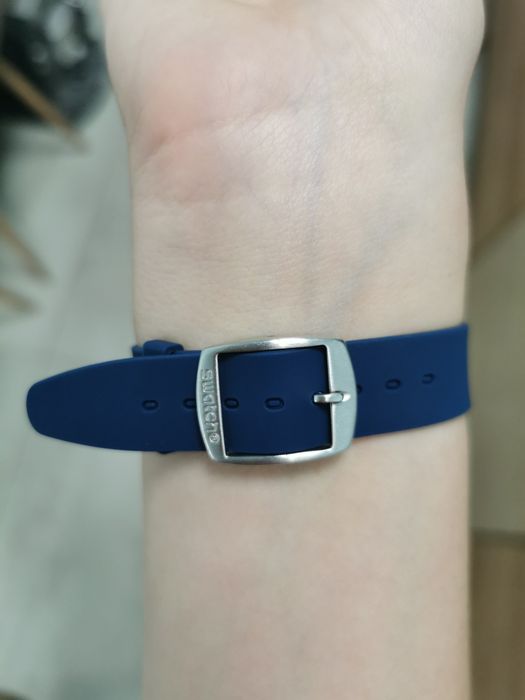 Zegarek swatch skin irony super stan srebrny granatowy