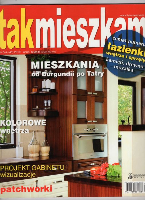 Tak Mieszkam 3,4(45) 2010 Łazienki kamień, drewno, mozaika