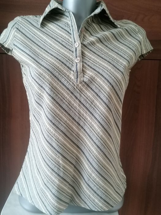 Bluzka /koszula w ukośne paseczki XS /S
