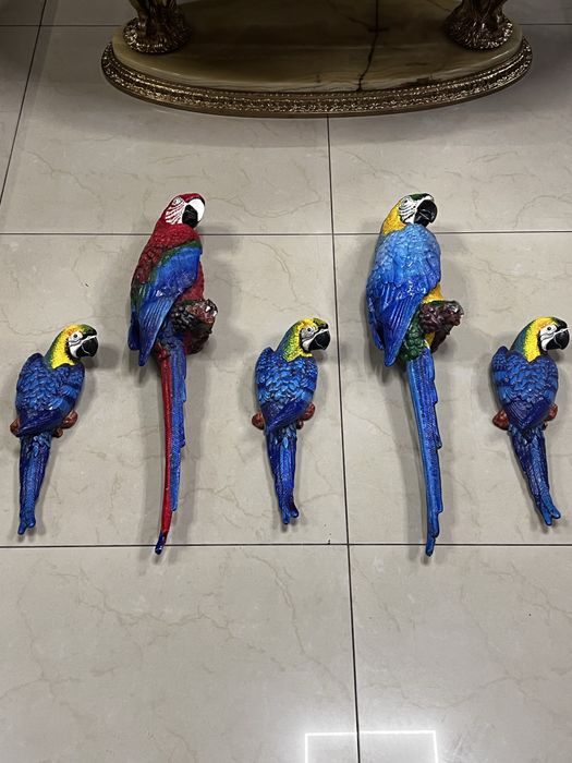 Папуги для інтер'єру стін. Франція.  Чавун. Лиття.