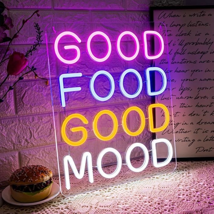 Letreiro Luminoso Decorativo com Iluminação LED Néon em Base de Acrílico - Carregado por USB - Diferentes Frases e Temas
