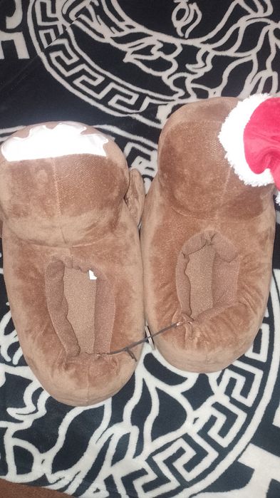 Новогодние тёплые тапки Пряники