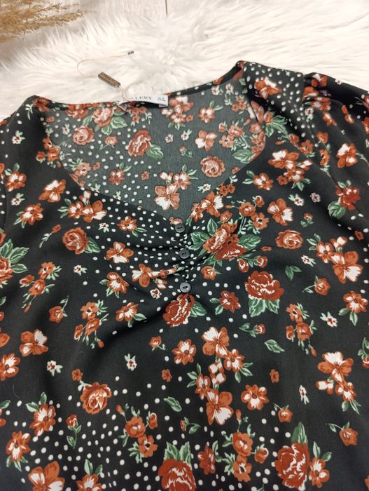 Bluzka w kwiaty Gallery rozmiar S wiosenna piękna  nowa